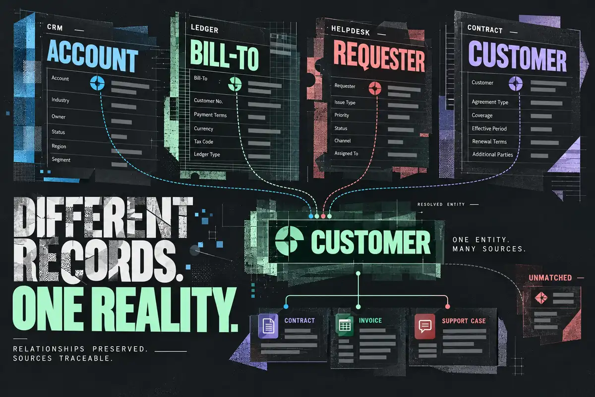 A poster headed "Different records. One reality."